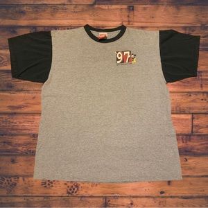 Walt Disney World Land Vintage Shirt 1997 Mickey Inc Mickey Minnie Mouse Ringer